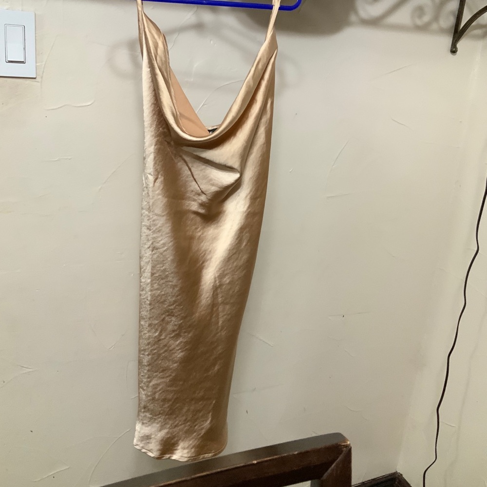 Stain mini nude dress from misslola.com